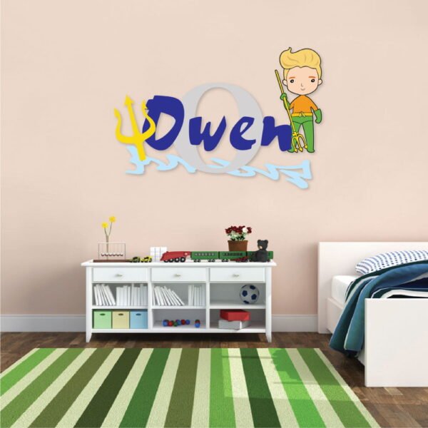 Baby Aqua-Man Custom Name Wall Decal Vinyl Sticker