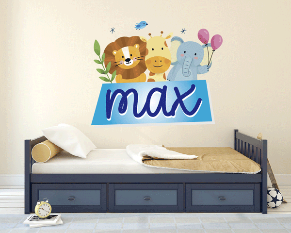 Pretty Zoo Animals Wall Decals