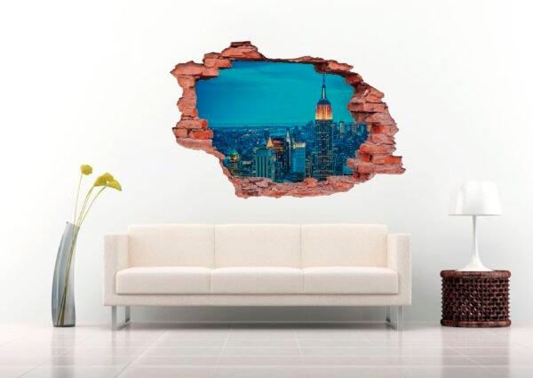 New York City 3D Art Wall Decal Vinyl Sticker