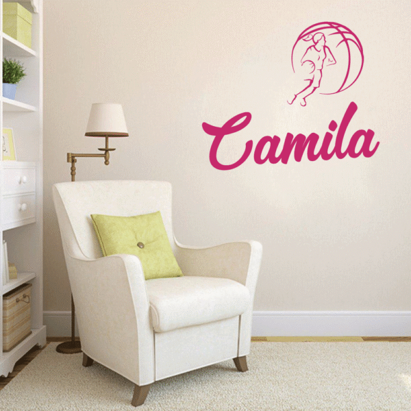 Female Basketball Player Wall Decals Vinyl Stickers
