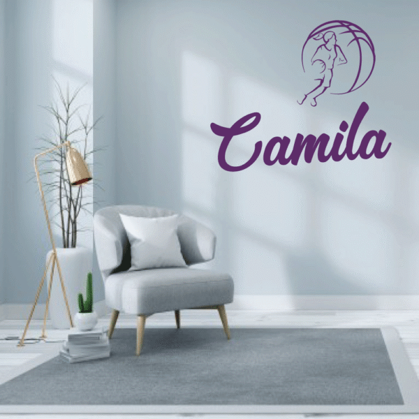 Female Basketball Player Wall Decals Vinyl Stickers