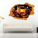 Abandoned Truck 3D Art Wall Decal Vinyl sticker