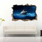 Submarine 3D Art Wall Decal Vinyl  Sticker