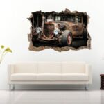 Motocross 3D Art Wall Decal Vinyl Sticker