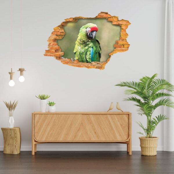 Parrot 3D Art Wall Decal Vinyl Sticker