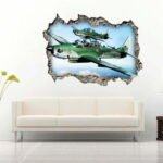 Combat Aircraft Art 3D Wall Decal Vinyl Sticker