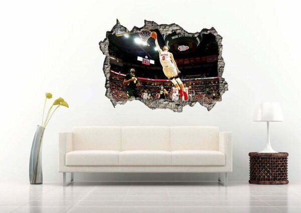 College Basketball 3D Art Wall Decal Vinyl Sticker
