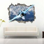 Old War Aircraft 3D Art Wall Decal Vinyl Sticker