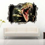 Zoo Animals on The window 3D Art Wall Decal Vinyl Sticker