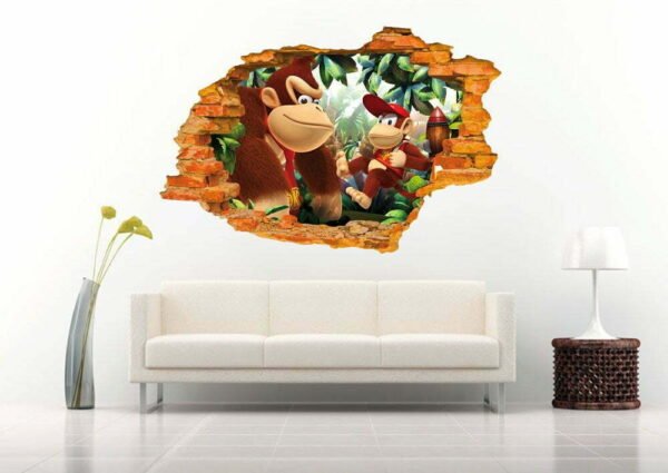 Diddy and Donkey Kong Wall Decal Vinyl Sticker