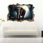 Colorful Dinosaur 3D Art Wall Decal vinyl Sticker
