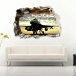 Aircraft Fighting 3D Art Wall Decal Vinyl Sticker