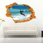 Football Field Player 3D Art Wall Decal Vinyl Sticker