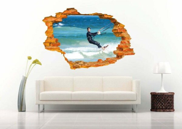 kitesurfing 3D Wall Decal Vinyl Sticker