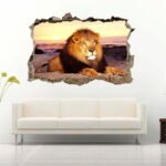 Lion Animated 3D Wall Decal Vinyl Sticker