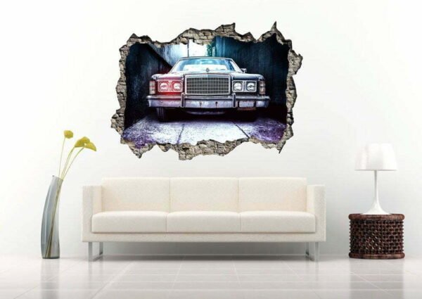 Old Cart Hidden 3D Art Wall Decal Sticker Vinyl Sticker