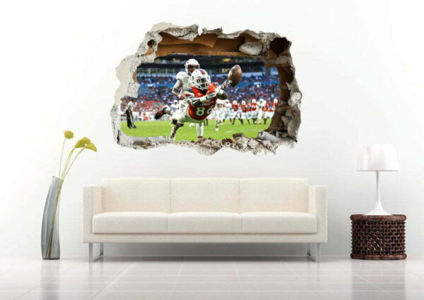 Football 3D Wall Decal, Wall Sticker, Lionel Messi, Sport, Decor