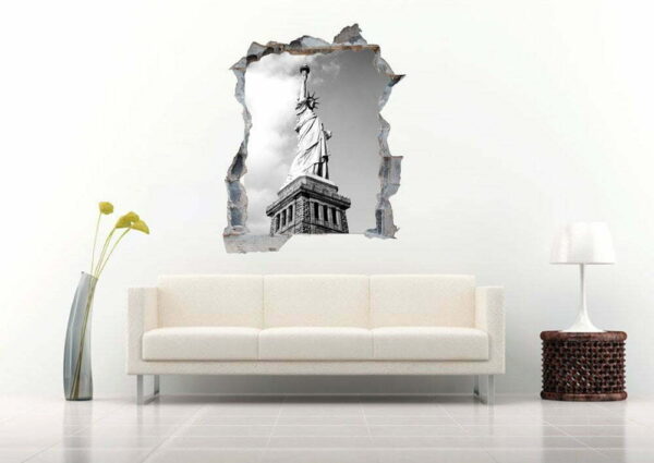 Statue of Liberty City New York 3D Wall Decals Vinyl Sticker