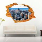 Statue of Liberty City New York 3D Art Wall Decal Vinyl Sticker