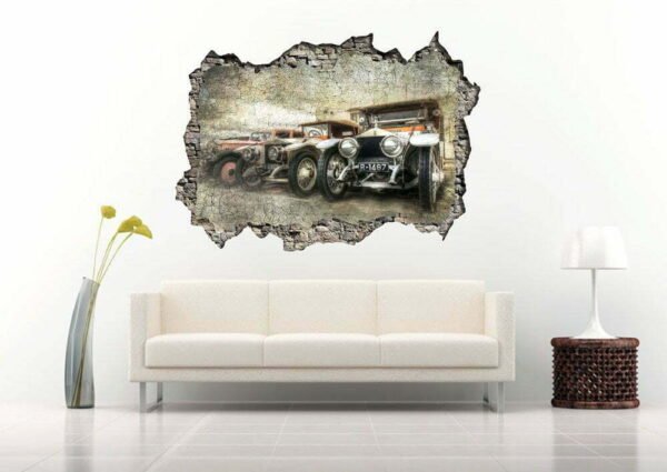 Antique Cart Collection 3D Wall Decal Sticker