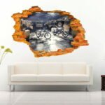 Beetle Cart 3D Wall Decal Sticker