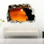 Taekwondo Fighting 3D Wall Decal Vinyl Sticker