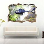 Combat Plane 3D Art Wall Decal Vinyl Sticker