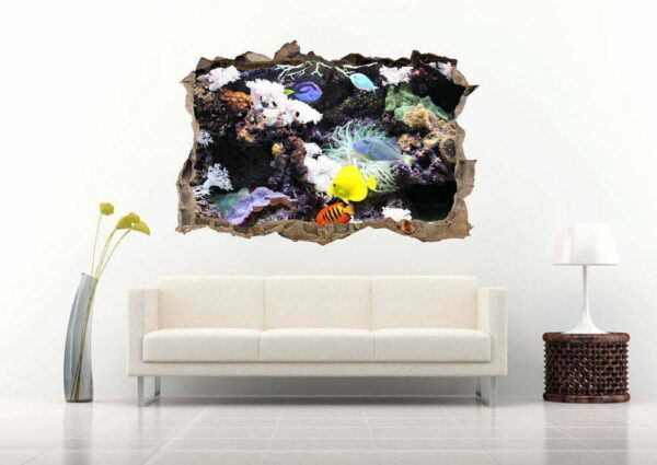 Aquarium Corals 3D Wall Decals Vinyl Sticker