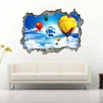 Pyramids of Egypt view 3D Art Wall Decal Vinyl Sticker