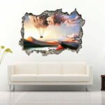 Rose Planet View 3D Art Wall Decals Vinyl Sticker
