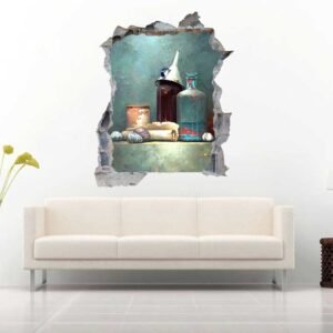 Objects Bottles and Cans 3D Art Wall Decal Vinyl Sticker