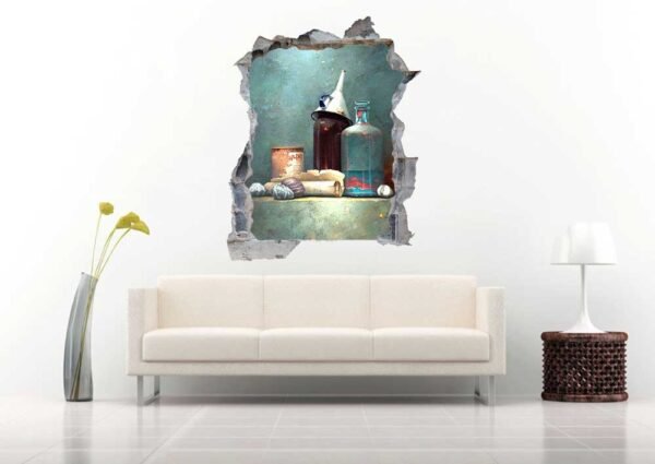 Objects Bottles and Cans 3D Art Wall Decal Vinyl Sticker