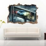 Rose Planet View 3D Art Wall Decals Vinyl Sticker