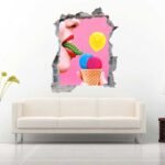 Evil Pompkin 3D Art Wall Decals Vinyl Sticker