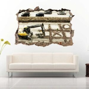 Tractor Game Old 3D Art Wall Decal Vinyl Sticker