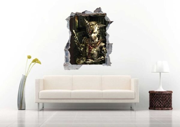 Mannequin in the Shape Robot 3D Art Wall Decal Vinyl Sticker
