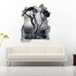 Rabbit with an Octopus 3D Art Decal Vinyl Sticker