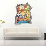 Dolls Walking the Streets 3D Art Wall Decal Vinyl Sticker