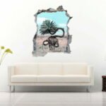 Desert Image 3D Art Wall Decal Vinyl Sticker