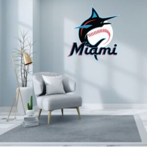 Miami Marlins MLB  Logo Wall Decal Vinyl Sticker
