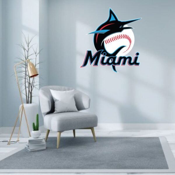 Miami Marlins MLB  Logo Wall Decal Vinyl Sticker