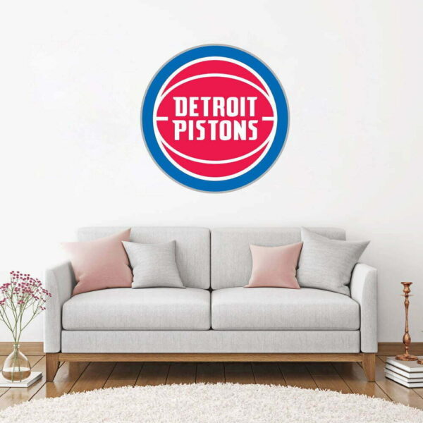 Detroit Pistons NBA Logo Decoration Floor &#038; Wall Decals Sticker Nursery for Home
