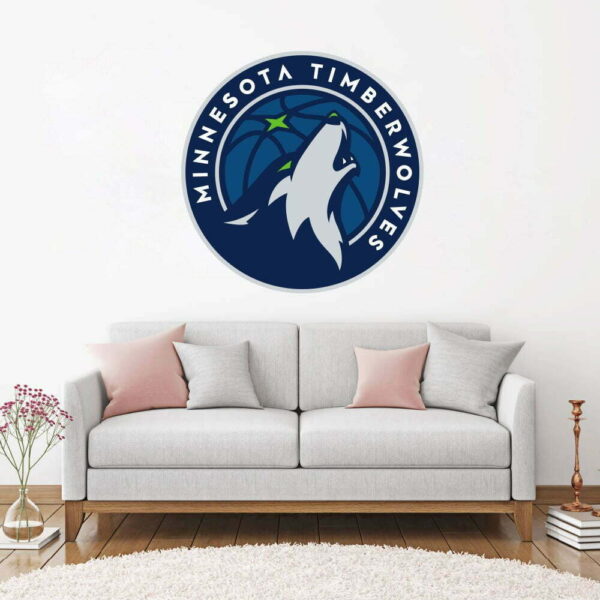 Minnesota Timberwolves NBA Logo Decoration Floor &#038; Wall Decals Sticker Nursery for Home
