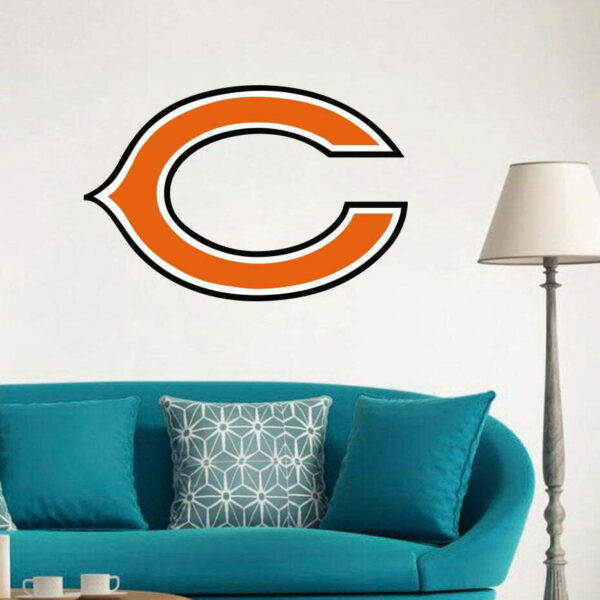Chicago Bears C Logo, High Quality Vinyl Stickers