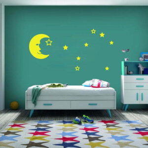 Wall Decals &#8211; Moon and its Stars Wall Decals Sticker Nursery for Home