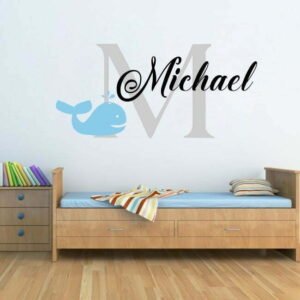 Whale Custom Name Wall Decals Vinyl Sticker