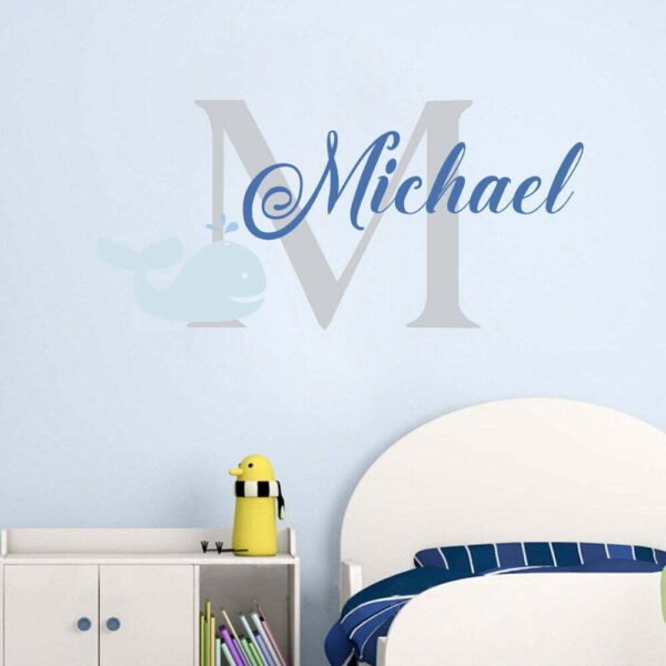 Whale Custom Name Wall Decals Vinyl Sticker