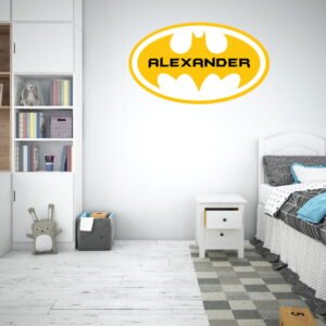 Bat Shield Superhero Wall Decal Vinyl Sticker