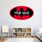Bat Shield Superhero Wall Decal Vinyl Sticker