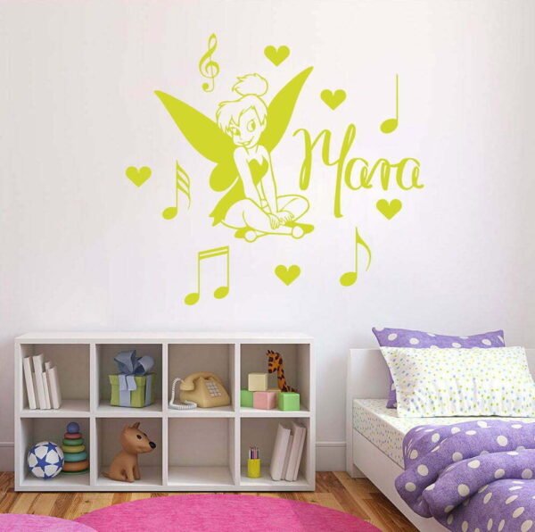 Fairy with Musical Lyrics  Nursery Wall Wall Decal Vinyl Sticker